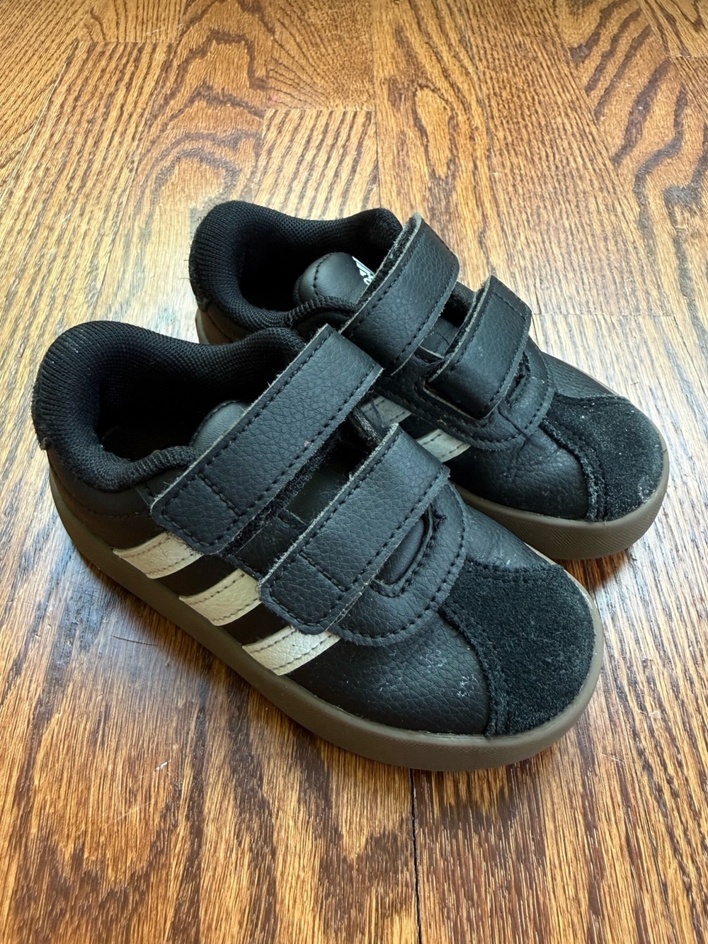 Adidas Velcro Sneakers with White Stripes Sz 7K